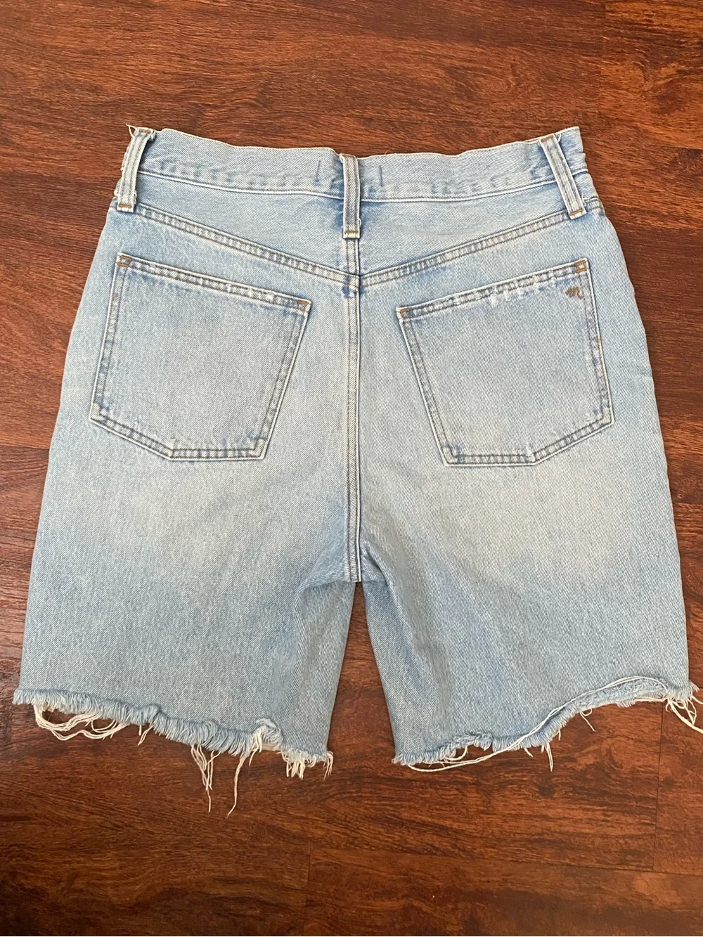 Madewell long baggy denim shorts!
